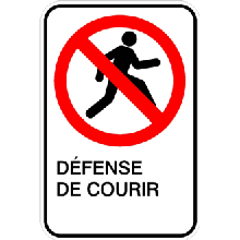 Défense de courir