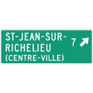 Direction de municipalité (2lignes) et distance avec centre-ville