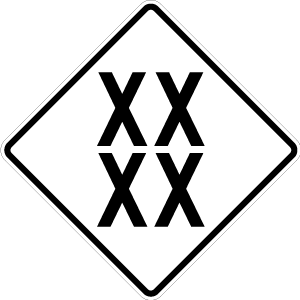 Panneau avancé de limite de vitesse (double)