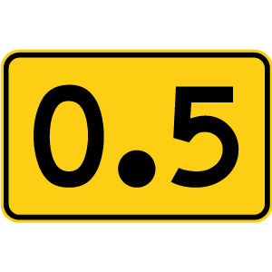 Panneau indicateur de distance d’approche