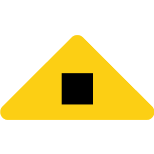 Panneau avancé de zone de mache prudente