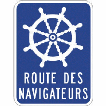 Jalonnement le long de la route ou du circuit touristique