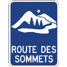 Jalonnement le long de la route ou du circuit touristique