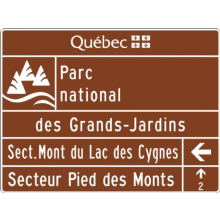 Acheminement vers deux secteurs d'un parc provincial