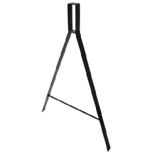 Support en acier pour planches de barricade peint noir Poids : 11,5 lbs