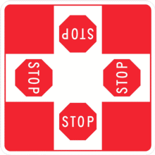 Panonceau Stop 4 voies