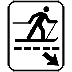 Passage pour skieurs de fond à gauche