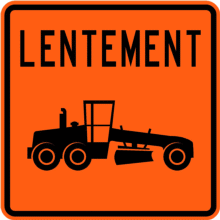 Lentement, niveleuse