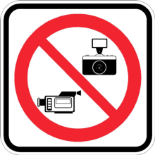 Caméras interdites
