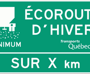 Écoroute d'hiver sur X km