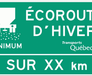 Écoroute d'hiver sur XX km