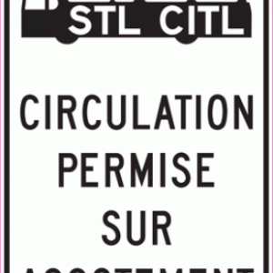 Circulation permise sur accotement