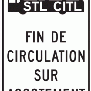 Fin de circulation permise sur accotement