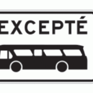 Excepté autobus urbains