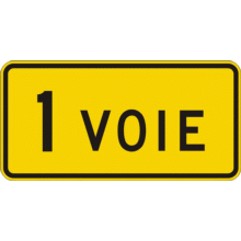 Panonceau Passage 1 voie