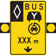 Signal avancé de voies réservées