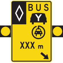 Signal avancé de voies réservées