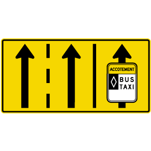 Signal avancé de voie réservée sur accotement