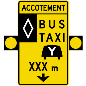 Signal avancé de voie réservée sur accotement