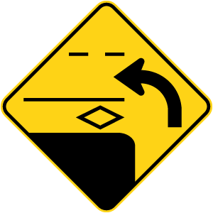 Intersection d'une voie réservée à droite