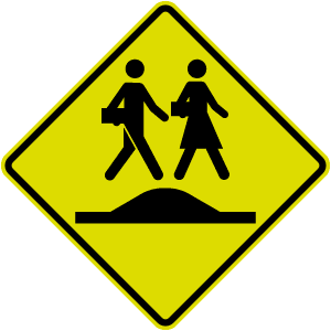 Signal avancé d'une zone scolaire ou d'un passage pour écoliers