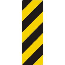 Balise de danger contournement à gauche