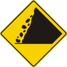 Risque de chute de pierres