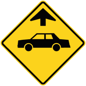 Signal avancé de chaussée désignée