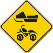 Chaussée désignée pour motoneiges et quads