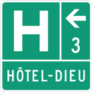 Panneaux d'équipemens spécifiques - direction et distance