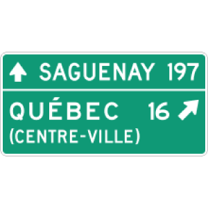 Direction de municipalité 2 destinations et distance avec centre-ville