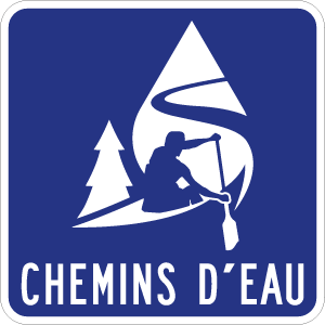 Panneau d'acheminement vers la route ou le circuit touristique