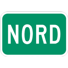 Point cardinal NORD vert