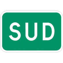 Point cardinal SUD vert