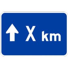 Panonceau de direction et distance