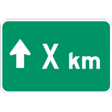 Panonceau de direction et distance