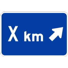 Panonceau de direction et distance