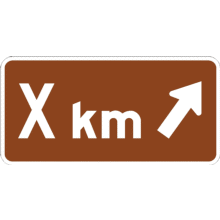 Panonceau de direction et distance