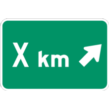 Panonceau de direction et distance