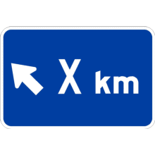 Panonceau de direction et distance