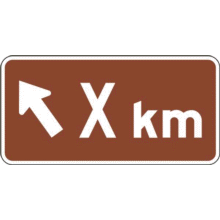 Panonceau de direction et distance