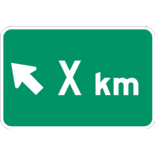 Panonceau de direction et distance