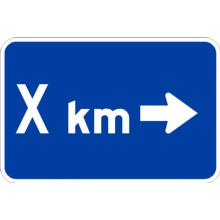 Panonceau de direction et distance