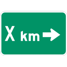 Panonceau de direction et distance