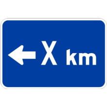 Panonceau de direction et distance