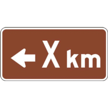 Panonceau de direction et distance