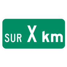 Panonceau d'étendue (sur X km)