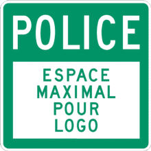 Poste de police municipale avec espace pour logo