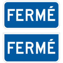 Panonceau Fermé pour bureau d'information touristique