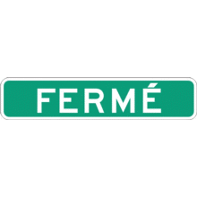 Panonceau Fermé pour traverse maritime